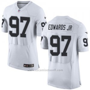 Camiseta Oakland Raiders Edwaros Jr Nike Elite NFL Blanco Hombre