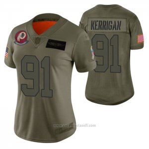 Camiseta NFL Limited Mujer Washington Redskins Ryan Kerrigan 2019 Salute To Service Verde