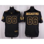 Camiseta Pittsburgh Steelers Decastro Negro Nike Elite Pro Line Gold NFL Hombre
