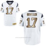 Camiseta Houston Texans Osweiler Blanco Nike Gold Elite NFL Hombre