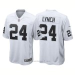 Camiseta NFL Limited Hombre Oakland Raiders 24 Marshawn Lynch Game Blanco