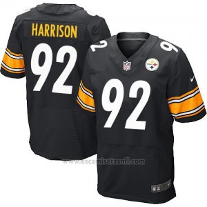 Camiseta Pittsburgh Steelers Harrison Negro Nike Elite NFL Hombre