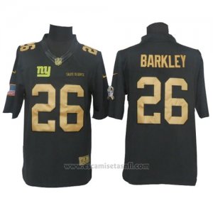 Camiseta NFL Limited Gold Hombre New York Giants 26 Orleans Darkwa Anthracite Negro