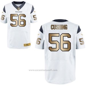 Camiseta Houston Texans Cushing Blanco Nike Gold Elite NFL Hombre