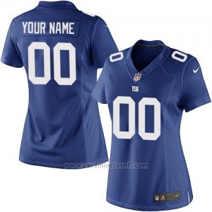 Camisetas NFL Limited Mujer New York Giants Personalizada Azul