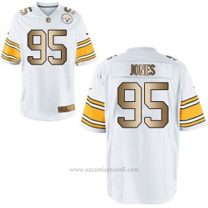 Camiseta Pittsburgh Steelers Jones Blanco Nike Gold Game NFL Hombre