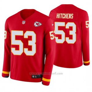 Camiseta NFL Hombre Kansas City Chiefs Anthony Hitchens Rojo Therma Manga Larga