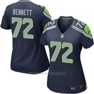 Camiseta Seattle Seahawks Bennett Azul Oscuro Nike Game NFL Mujer