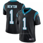 Camiseta NFL Limited Hombre Carolina Panthers 1 Cam Newton Negro Stitched Vapor Untouchable