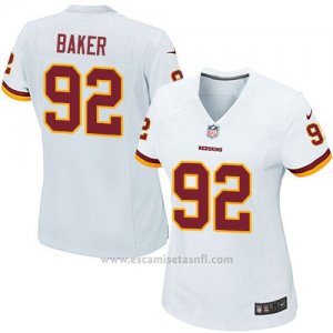 Camiseta Washington Redskins Baker Blanco Nike Game NFL Mujer