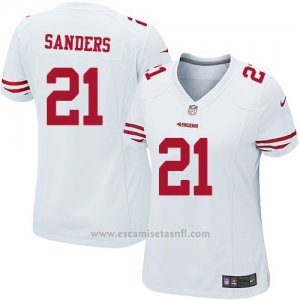 Camiseta San Francisco 49ers Sanders Blanco Nike Game NFL Mujer
