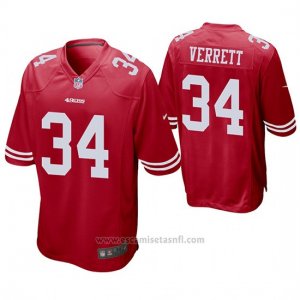 Camiseta NFL Game Hombre San Francisco 49ers Jason Verrett Rojo