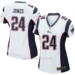 Camiseta New England Patriots Jones Blanco Nike Game NFL Mujer