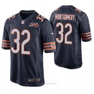 Camiseta NFL Game Hombre Chicago Bears David Montgomery 100th Aniversario Azul