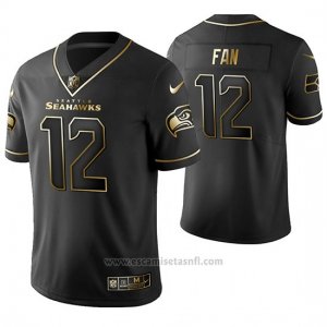 Camiseta NFL Limited Hombre Seattle Seahawks Fan Golden Edition Negro