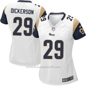 Camiseta Los Angeles Rams Dickerson Blanco Nike Game NFL Mujer
