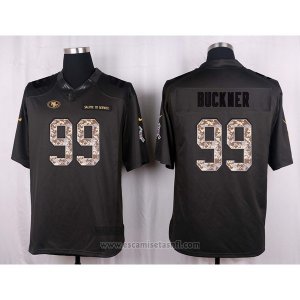 Camiseta San Francisco 49ers Buckner Apagado Gris Nike Anthracite Salute To Service NFL Hombre