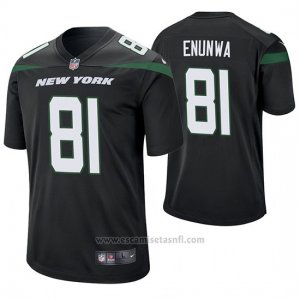 Camiseta NFL Game Hombre New York Jets Quincy Enunwa Negro 60th Aniversario
