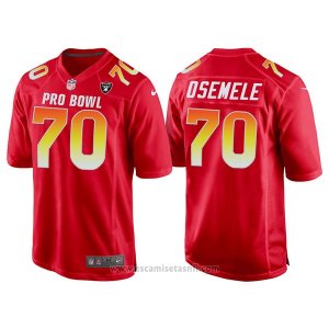 Camiseta NFL Hombre Oakland Raiders 70 Kelechi Osemele Rojo AFC 2018 Pro Bowl