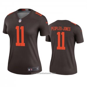Camiseta NFL Legend Mujer Cleveland Browns Donovan Peoples Jones Alterno Marron