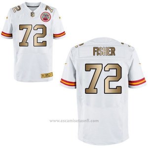 Camiseta Kansas City Chiefs Fisher Blanco Nike Gold Elite NFL Hombre