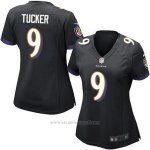 Camiseta NFL Limited Mujer Baltimore Ravens 9 Justin Tucker Alternate Negro
