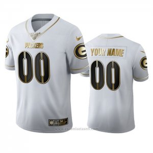 Camiseta NFL Limited Green Bay Packers Personalizada Golden Edition Blanco