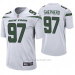 Camiseta NFL Game Hombre New York Jets Nathan Shepherd Blanco 60th Aniversario
