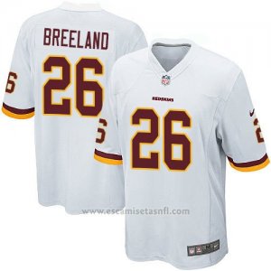 Camiseta Washington Redskins Breeland Blanco Nike Game NFL Nino
