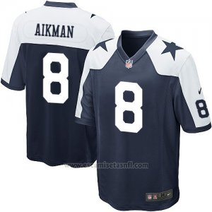 Camiseta Dallas Cowboys Aikman Negro Blanco Nike Game NFL Hombre