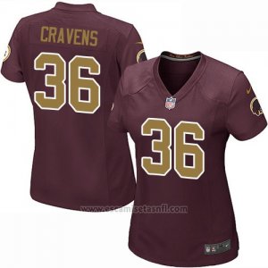 Camiseta Washington Redskins Cravens Marron Nike Game NFL Mujer