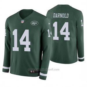 Camiseta NFL Hombre New York Jets Sam Darnold Verde Therma Manga Larga
