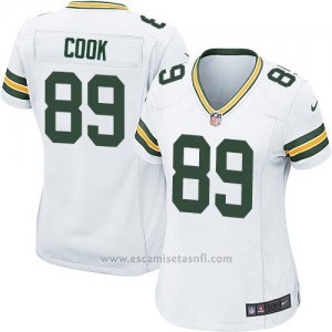 Camiseta Green Bay Packers Cook Blanco Nike Game NFL Mujer