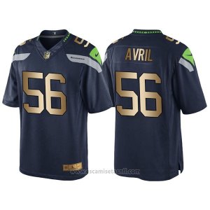 Camiseta Seattle Seahawks Avril Profundo Azul Nike Gold Game NFL Hombre
