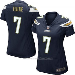 Camiseta San Diego Chargers Flutie Negro Nike Game NFL Mujer
