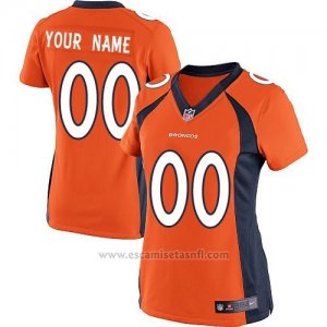 Camisetas NFL Mujer Denver Broncos Personalizada Naranja