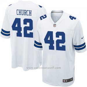 Camiseta Dallas Cowboys Church Blanco Nike Game NFL Nino