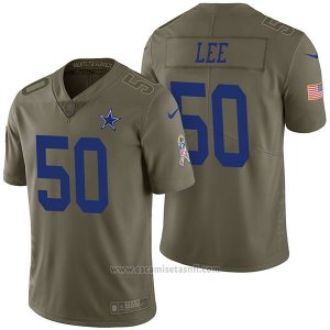 Camiseta NFL Limited Hombre Dallas Cowboys 50 Sean Lee 2017 Salute To Service Verde