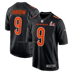 Camiseta NFL Game Cincinnati Bengals Joe Burrow Super Bowl Lvi Bound Negro
