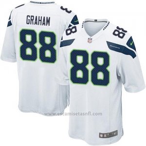 Camiseta Seattle Seahawks Graham Blanco Nike Game NFL Hombre
