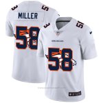 Camiseta NFL Limited Denver Broncos Miller Logo Dual Overlap Blanco