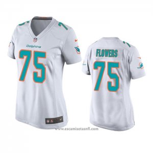Camiseta NFL Game Mujer Miami Dolphins Ereck Flowers Blanco