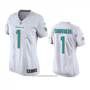 Camiseta NFL Game Mujer Miami Dolphins Tua Tagovailoa Blanco