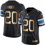 Camiseta Detroit Lions Sahders Negro Nike Gold Legend NFL Hombre
