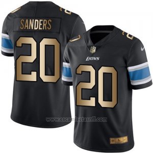 Camiseta Detroit Lions Sahders Negro Nike Gold Legend NFL Hombre