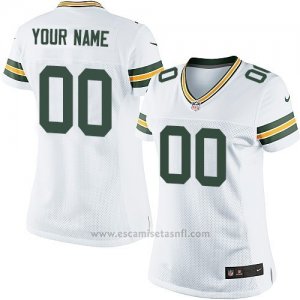Camisetas NFL Mujer Green Bay Packers Personalizada Blanco