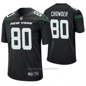 Camiseta NFL Game Hombre New York Jets Jamison Crowder Negro 60th Aniversario
