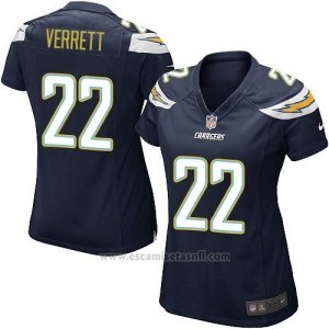 Camiseta San Diego Chargers Verrett Negro Nike Game NFL Mujer