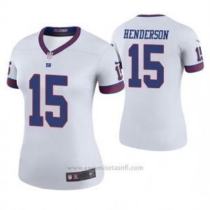 Camiseta NFL Legend Mujer New York Giants Quadree Henderson Blanco Color Rush