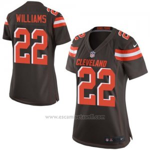 Camiseta Cleveland Browns Williams Marron Nike Game NFL Mujer